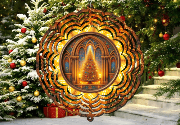 Download Cathedral Holiday Decor Wind Spinner - Premium Resources
