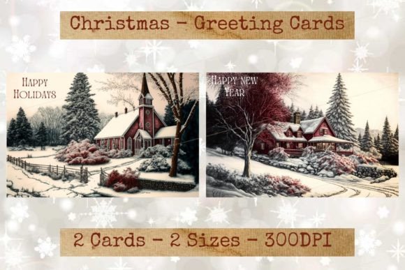 Download Vintage Holiday Season Greeting Cards 02 - Holiday Collection