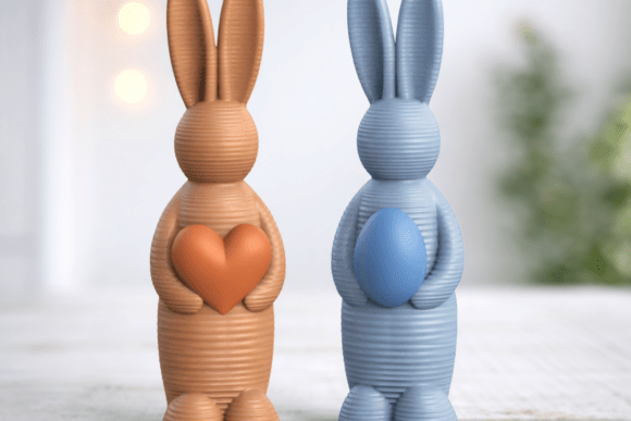 Download Easter Bunny Set | Striped Holiday Decor - Premium Resources